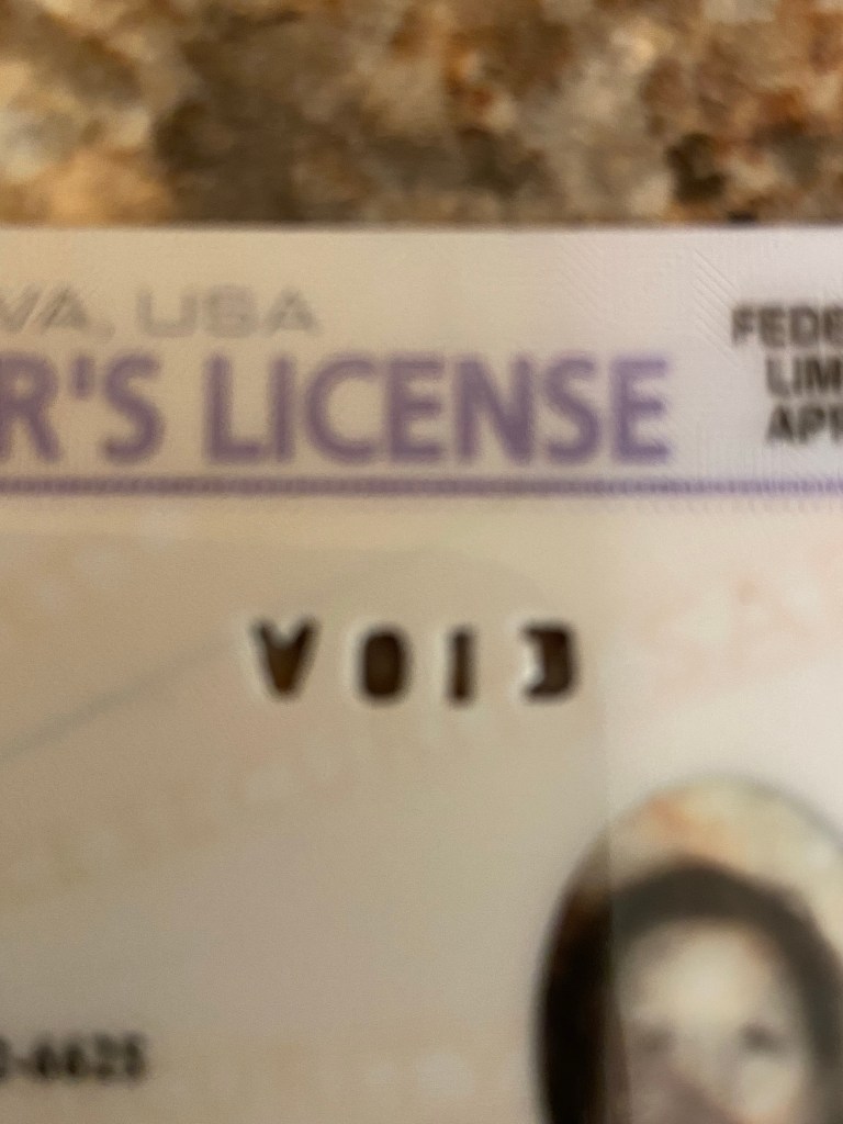 Voided ID to get a Real ID